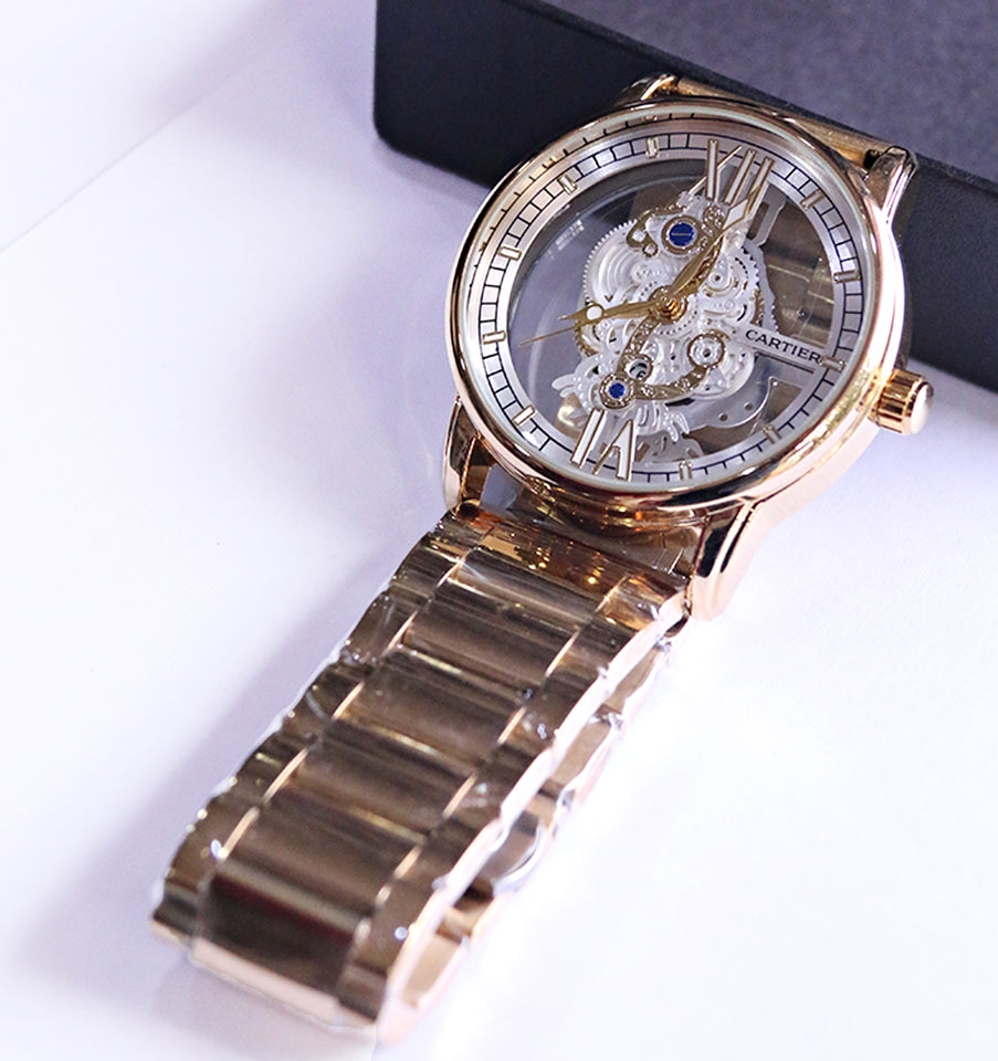 SKELETON TRANSPARENT ( GOLD WITH SILVER INNER)