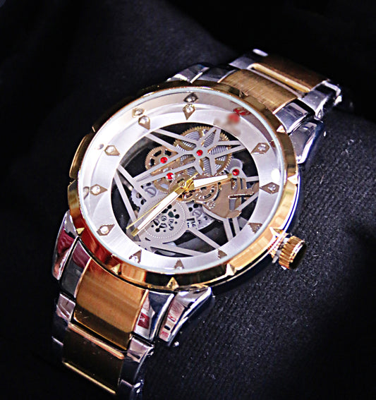 SKELETON TRANSPARENT ( TWO TONE WITH SILVER INNER)