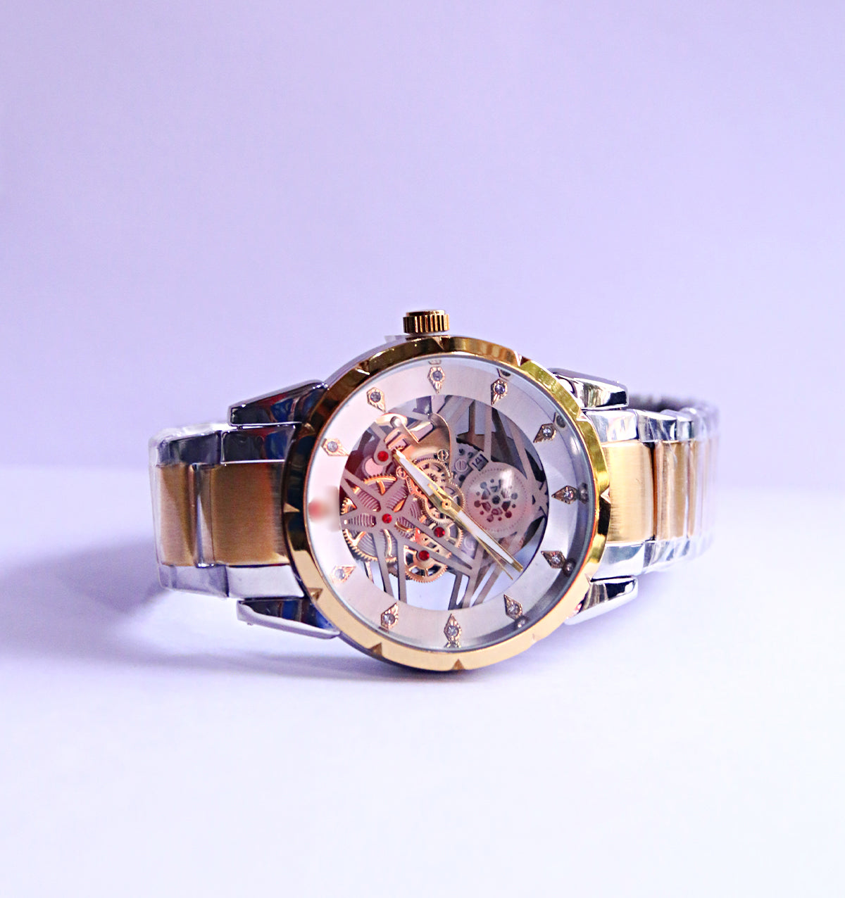 SKELETON TRANSPARENT ( TWO TONE WITH SILVER INNER)