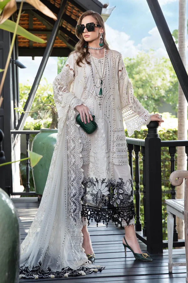 Maria B Unstitched Eid Lawn Collection EL-23-02-Off White