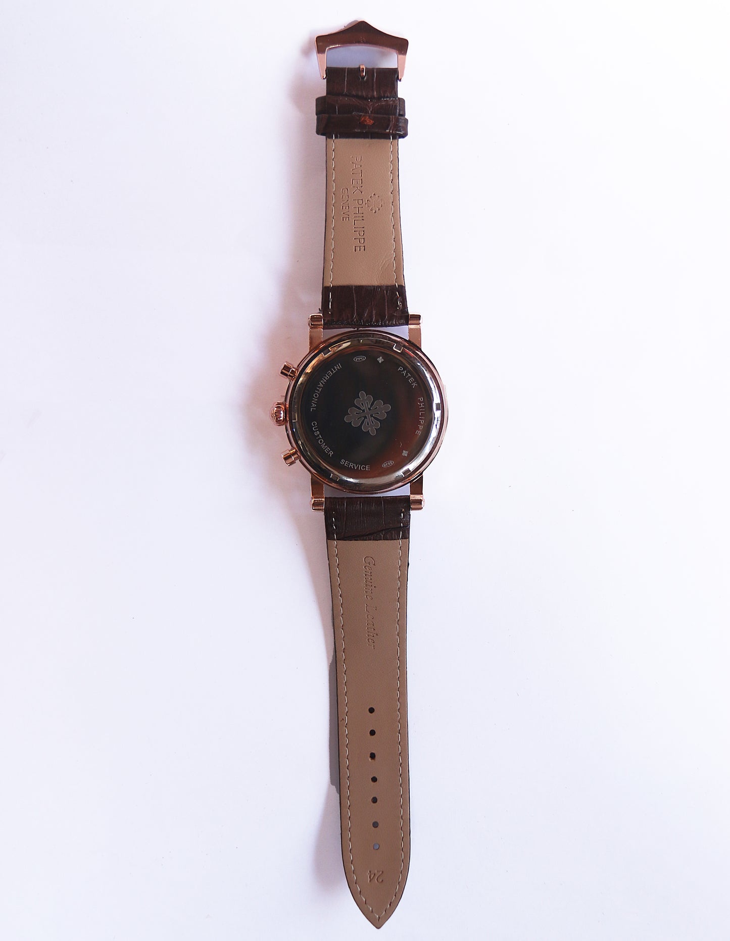 P.P ( BLACK LEATHER STRAP) CRONOGRAPH