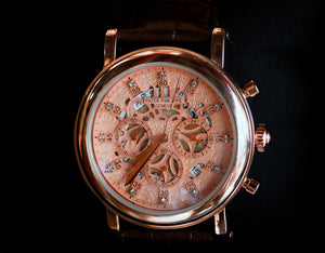 P.P (Brown Leather Strap)  Cronograph