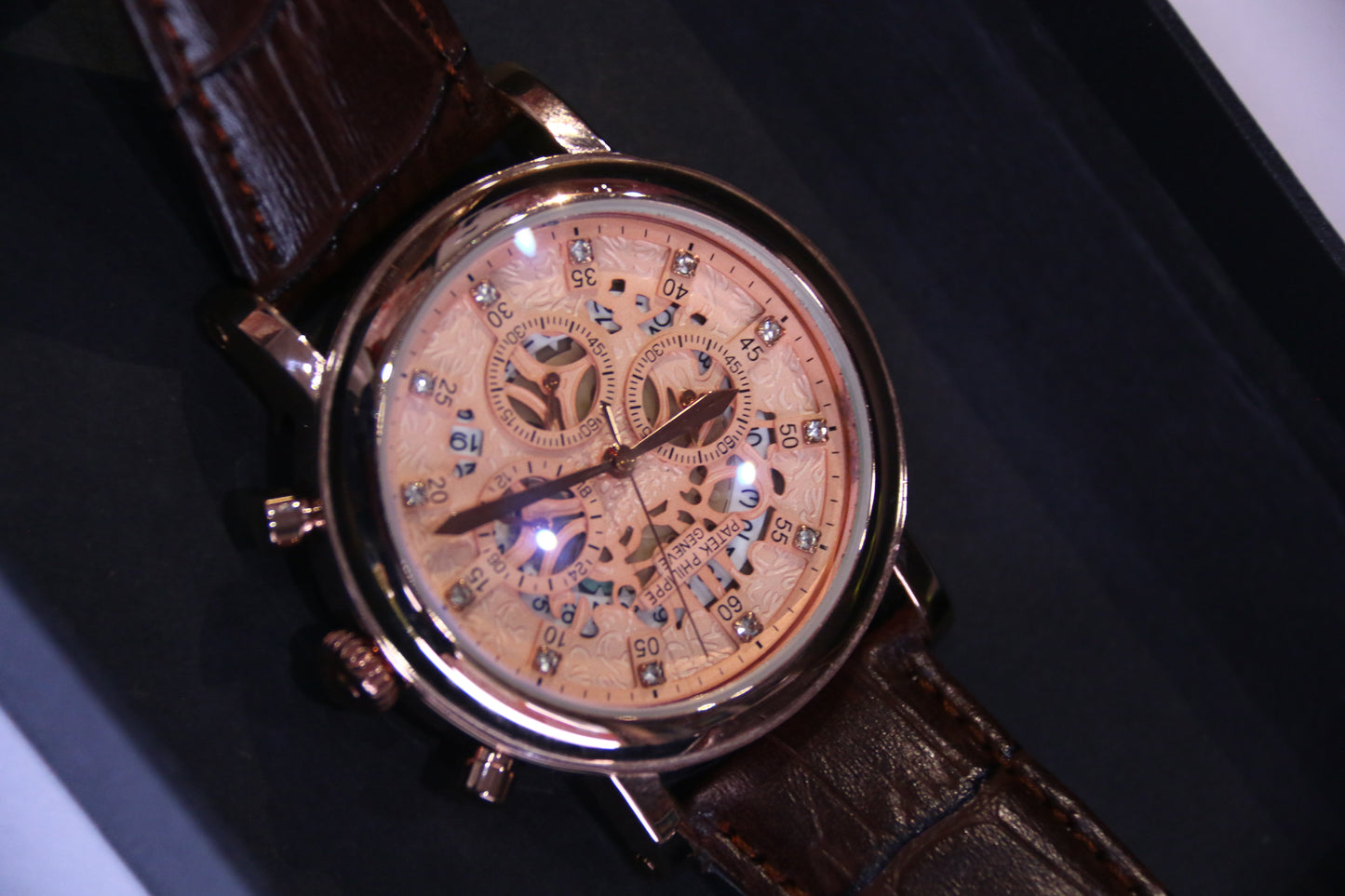 P.P (Brown Leather Strap)  Cronograph