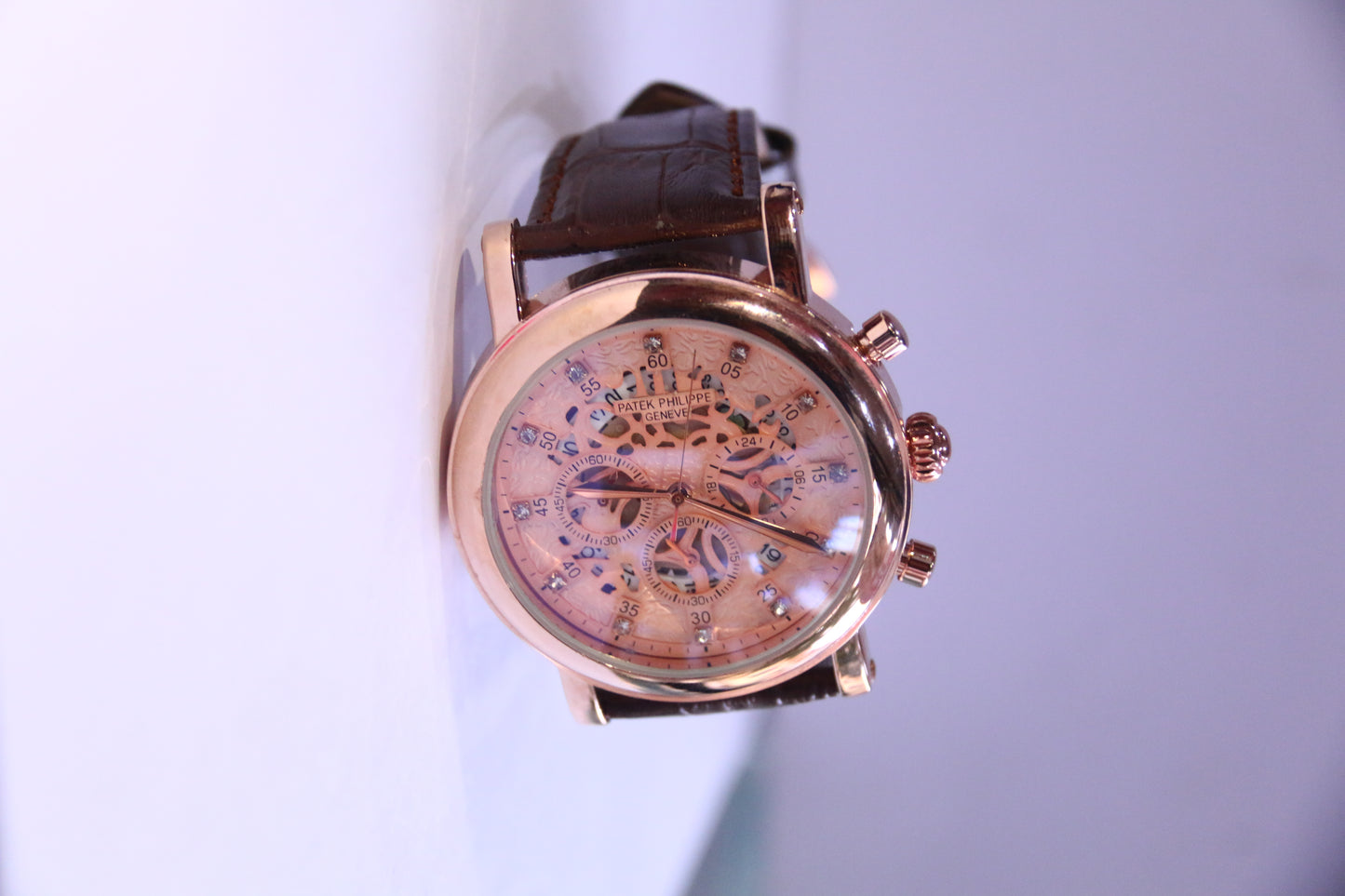 P.P (Brown Leather Strap)  Cronograph