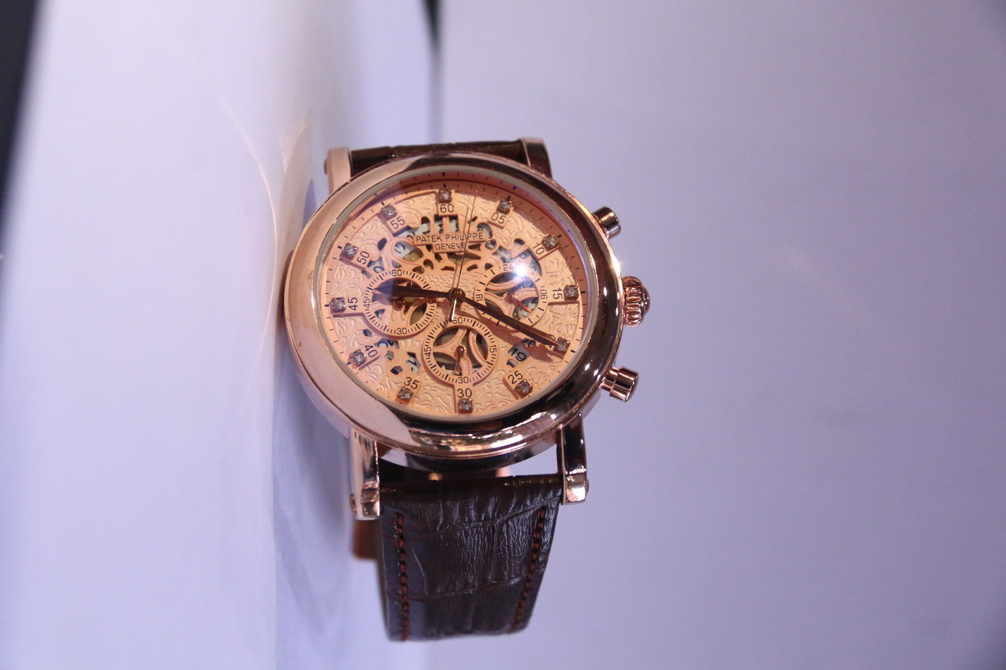 P.P (Brown Leather Strap)  Cronograph