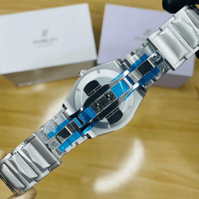 HUB  Luxury Diamond Cut Chain - Green Dial