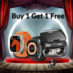 Double Deal: Buy 1 Get 1 Free - T800 Watch + M10 Earbuds Bundle